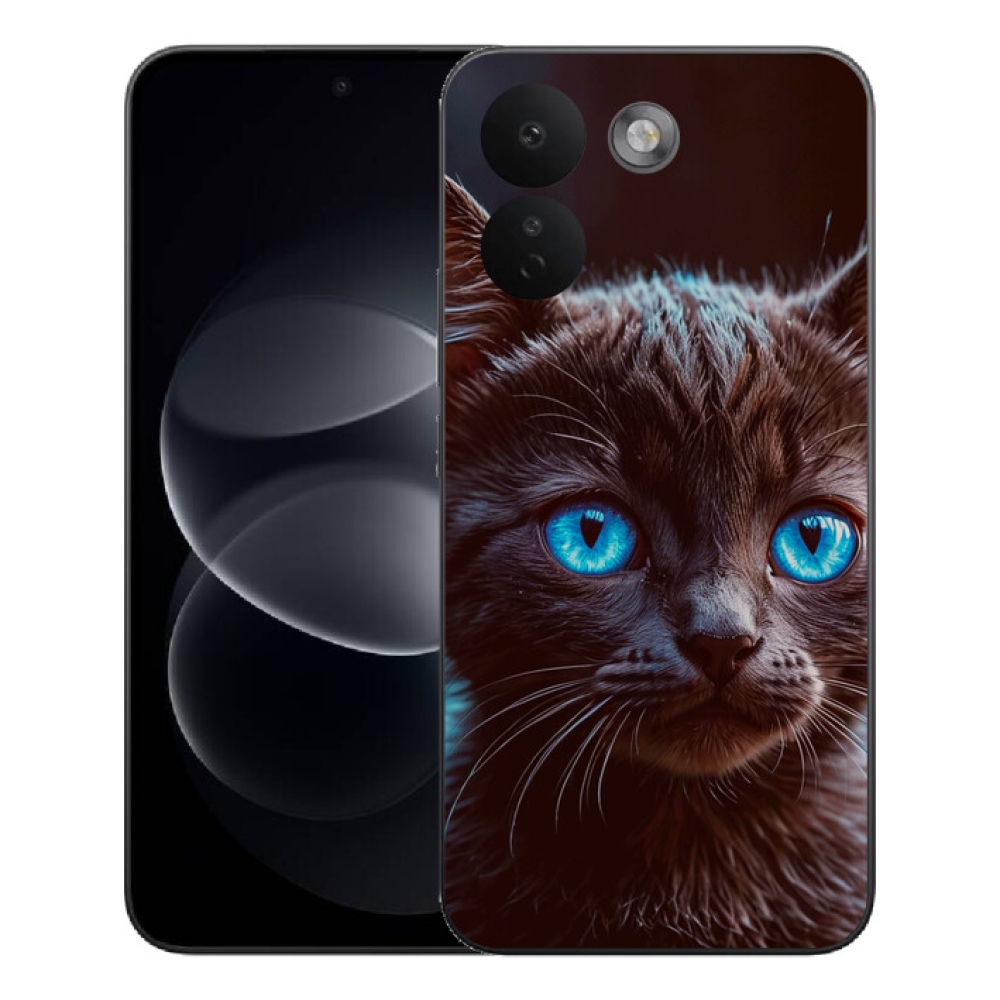 mmCase gél tok a Xiaomi Redmi Note 17 Pro Max 5G-hez – fekete cica 2