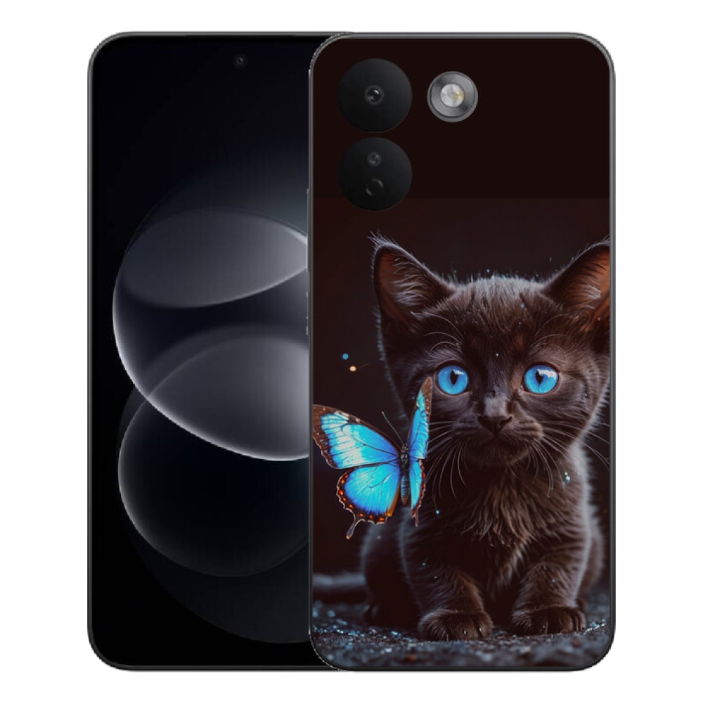 mmCase gél tok a Xiaomi Redmi Note 17 Pro Max 5G-hez – fekete cica 3