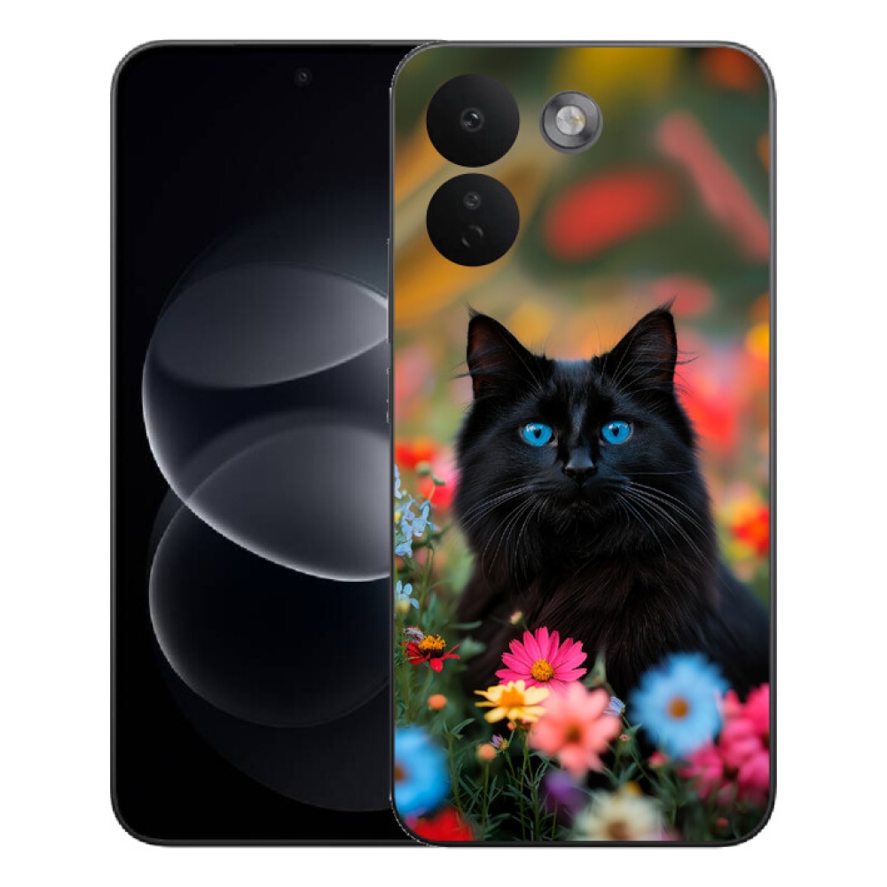 mmCase gél tok a Xiaomi Redmi Note 17 Pro Max 5G-hez – fekete cica 4
