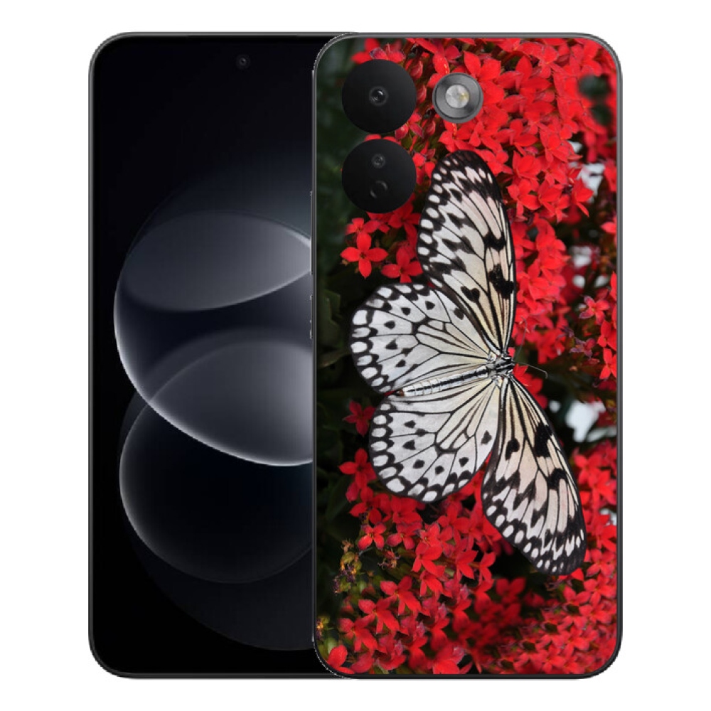 mmCase géltok a Xiaomi Redmi Note 17 Pro Max 5G-hez – fekete-fehér pillangó 1