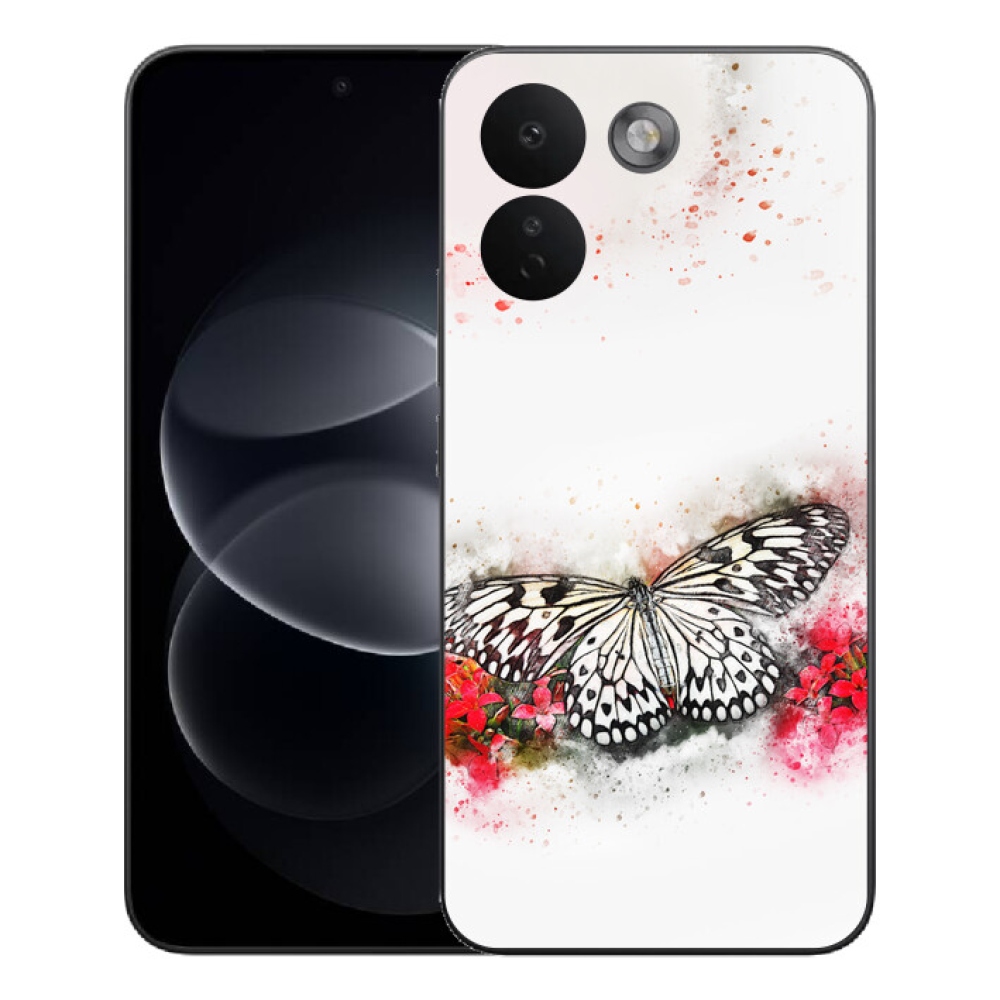 mmCase gél tok a Xiaomi Redmi Note 17 Pro Max 5G-hez – fekete-fehér pillangó