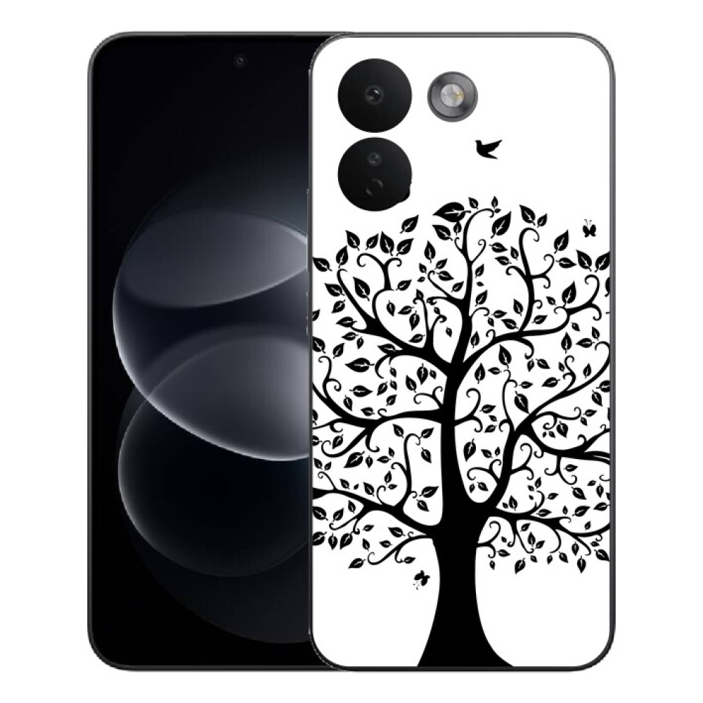 mmCase géltok a Xiaomi Redmi Note 17 Pro Max 5G-hez – fekete-fehér fa