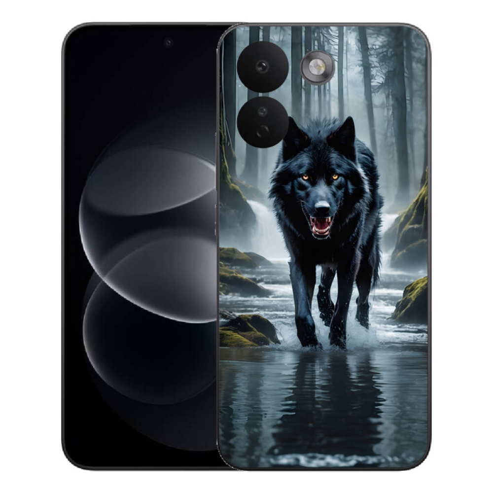 mmCase gél tok a Xiaomi Redmi Note 17 Pro Max 5G-hez – fekete farkas