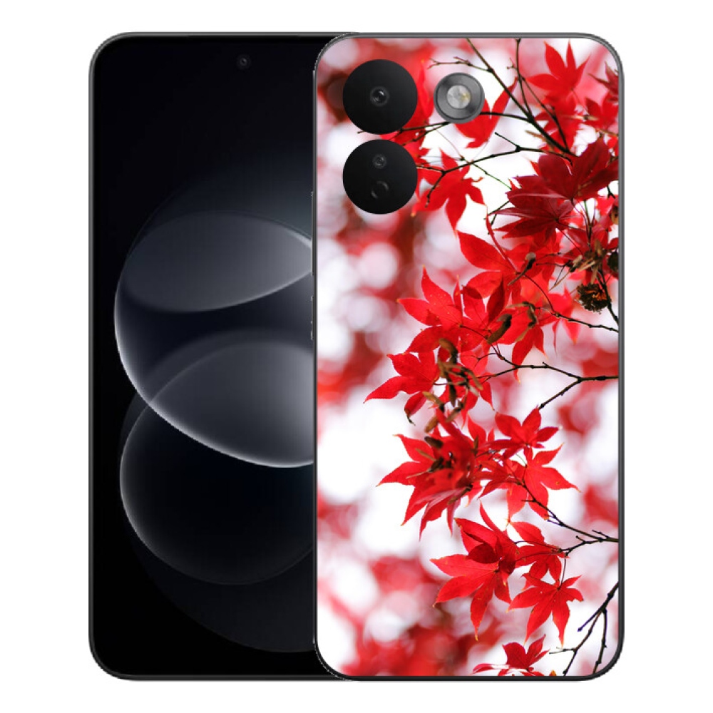 mmCase gél tok a Xiaomi Redmi Note 17 Pro Max 5G-hez – vörös levelek