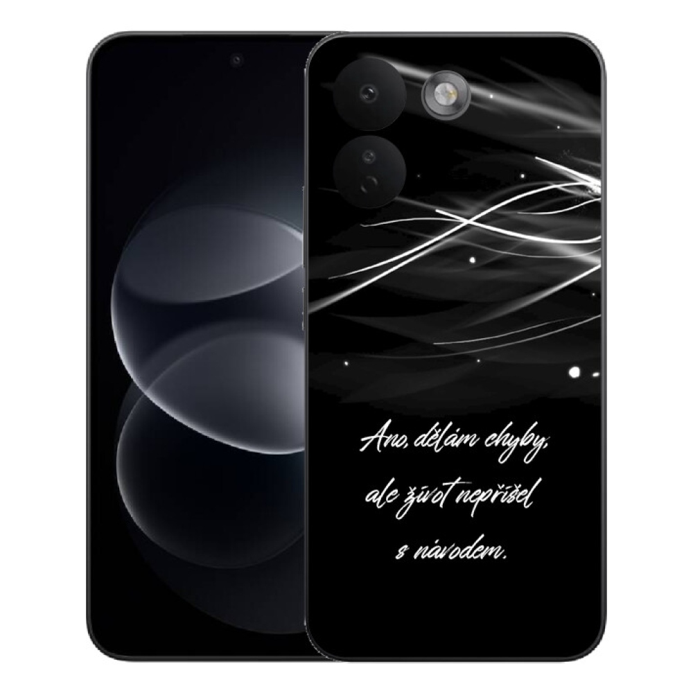 mmCase géltok a Xiaomi Redmi Note 17 Pro Max 5G-hez – idézet fekete háttérrel