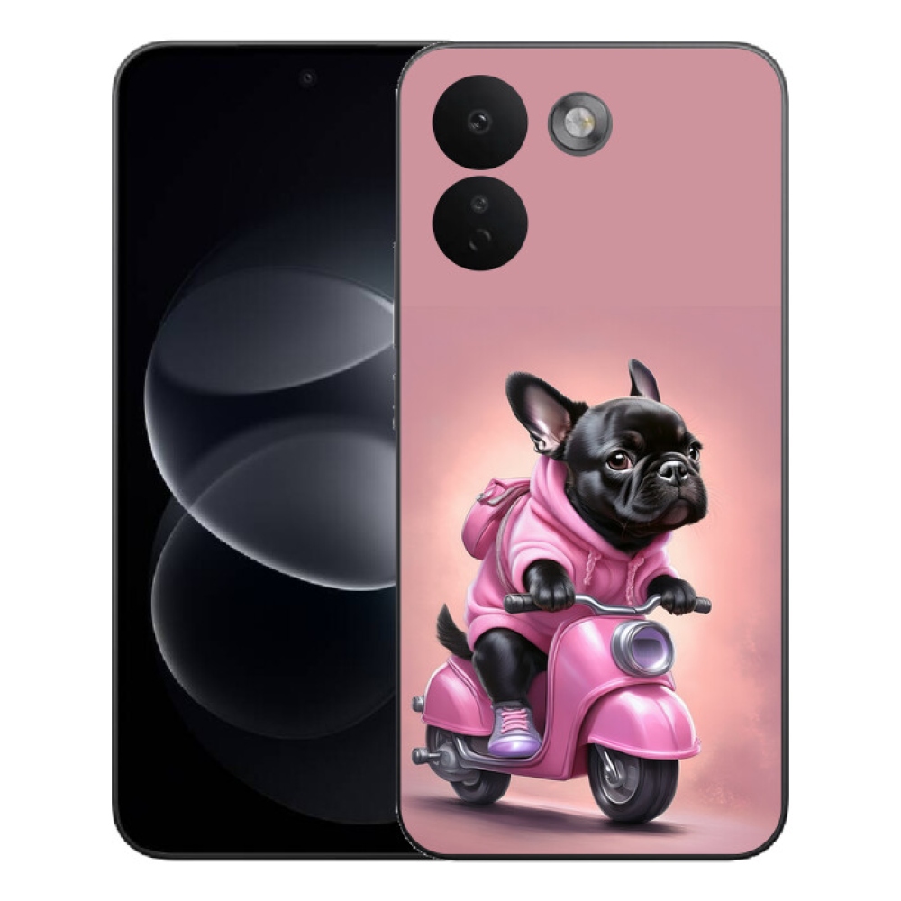 mmCase gél tok a Xiaomi Redmi Note 17 Pro Max 5G-hez – francia buldog robogón