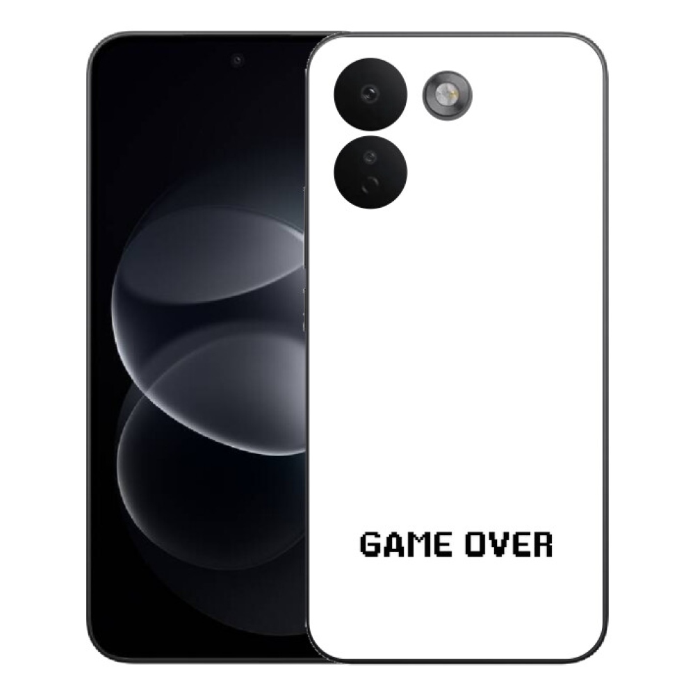 mmCase gél tok a Xiaomi Redmi Note 17 Pro Max 5G-hez – „game over” fehér háttérrel