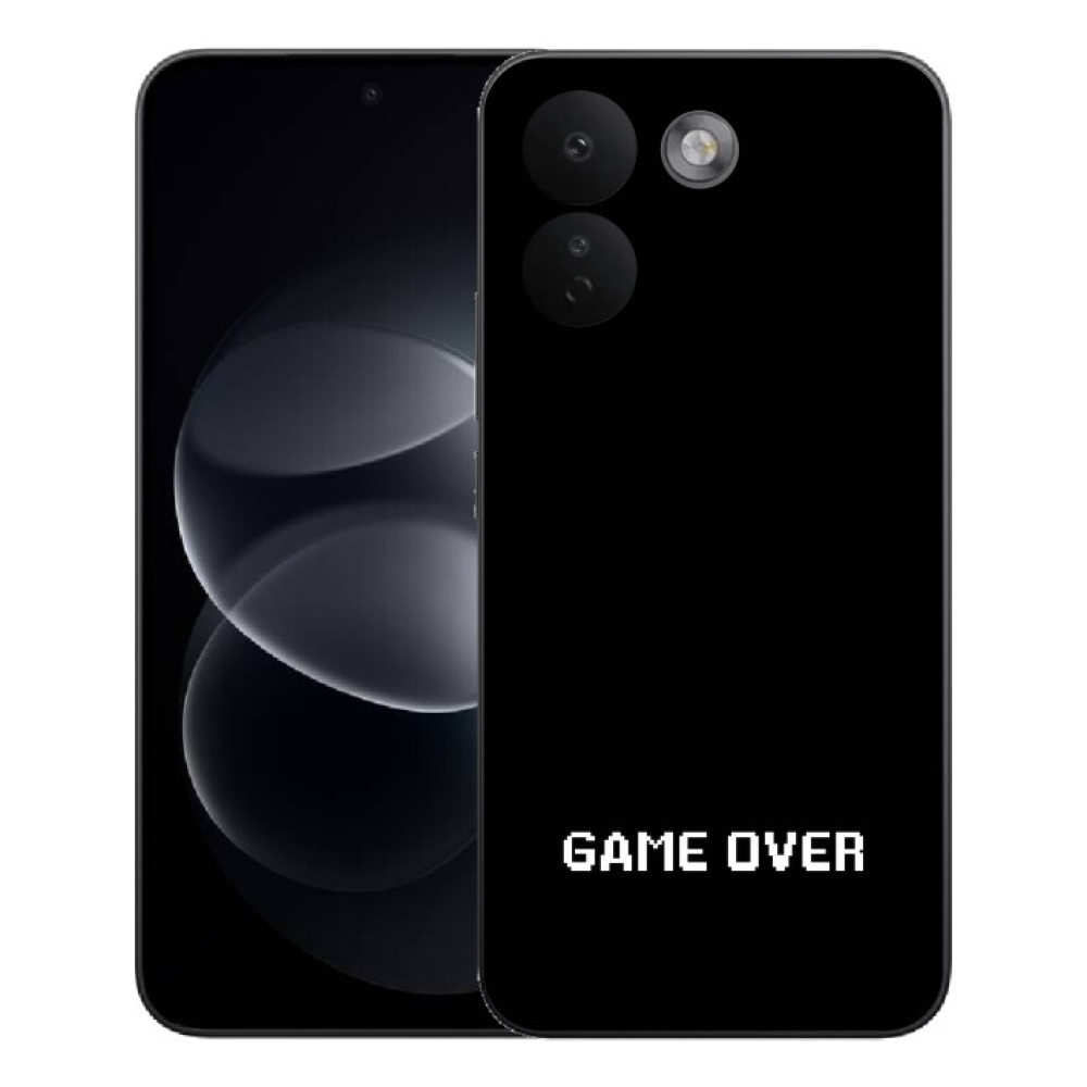 mmCase géltok a Xiaomi Redmi Note 17 Pro Max 5G-hez – „game over” fekete háttérrel