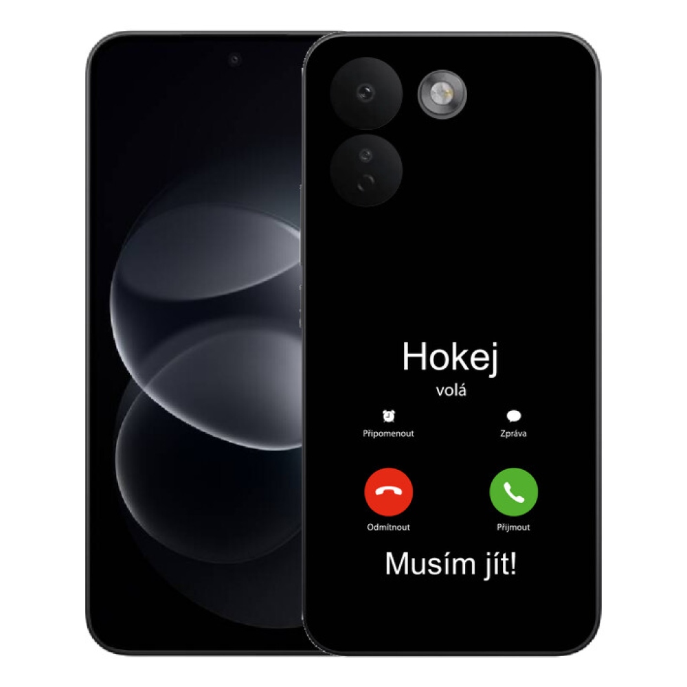 mmCase gél tok a Xiaomi Redmi Note 17 Pro Max 5G-hez – „A jégkorong hív” fekete háttérrel