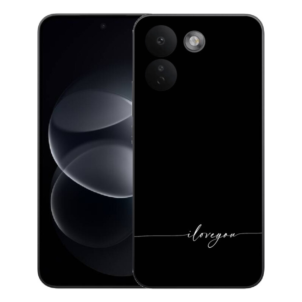 mmCase gél tok a Xiaomi Redmi Note 17 Pro Max 5G-hez – „I love you” fekete háttérrel