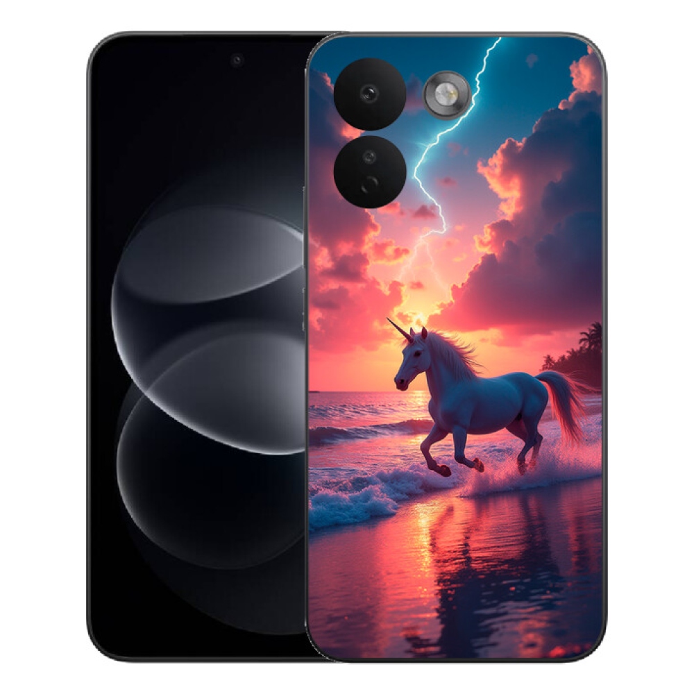 mmCase gél tok a Xiaomi Redmi Note 17 Pro Max 5G-hez – egyszarvú a tengerparton