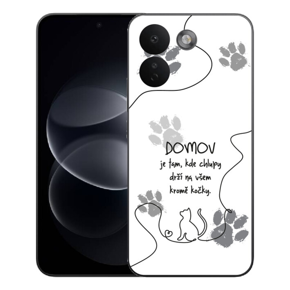 mmCase géltok a Xiaomi Redmi Note 17 Pro Max 5G-hez – macskás motívum, fehér háttér
