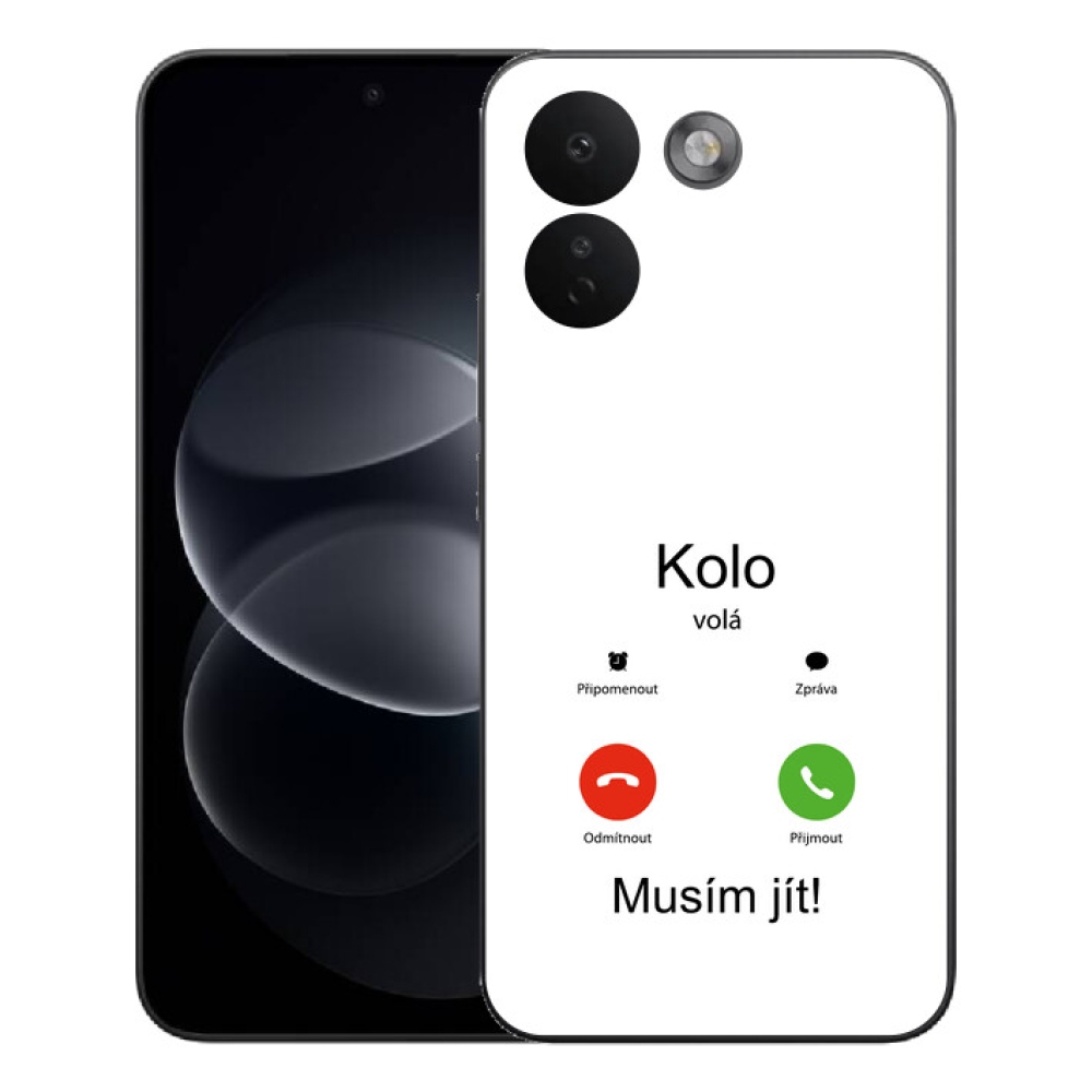mmCase gél tok a Xiaomi Redmi Note 17 Pro Max 5G-hez – „Kolo volá” fehér háttérrel