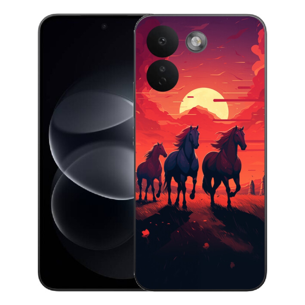 mmCase géltok a Xiaomi Redmi Note 17 Pro Max 5G-hez – lovak és naplemente