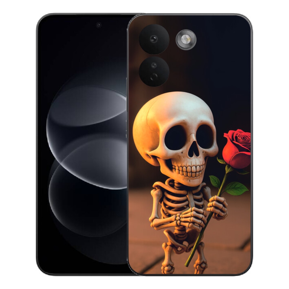 mmCase gél tok a Xiaomi Redmi Note 17 Pro Max 5G-hez – csontváz rózsával