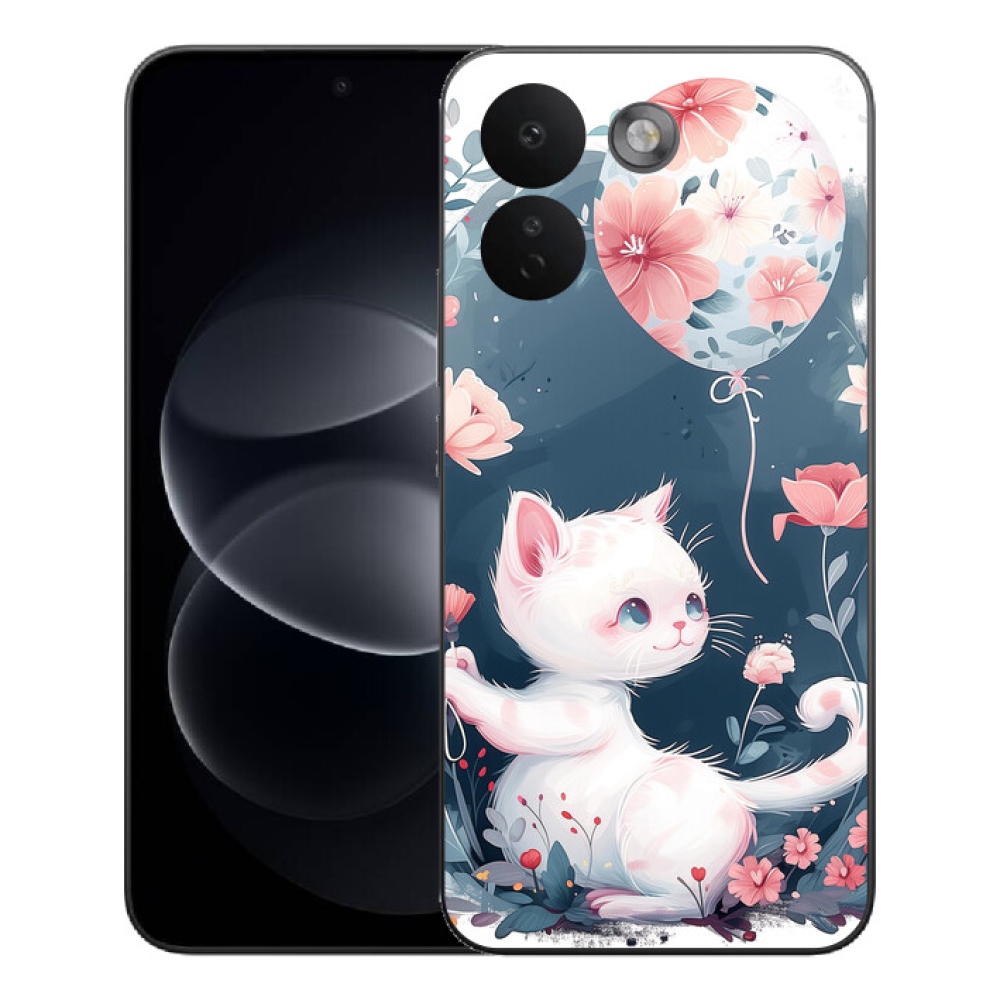 mmCase gél tok a Xiaomi Redmi Note 17 Pro Max 5G-hez – cica léggömbbel