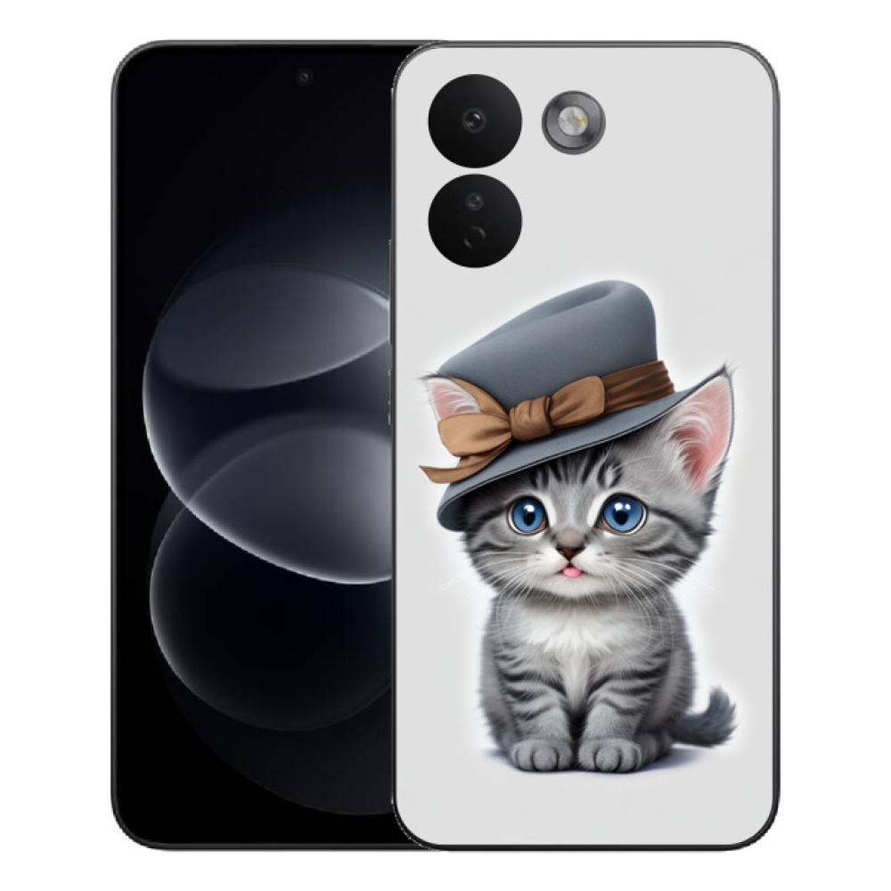 mmCase gél tok a Xiaomi Redmi Note 17 Pro Max 5G-hez – kalapos cica