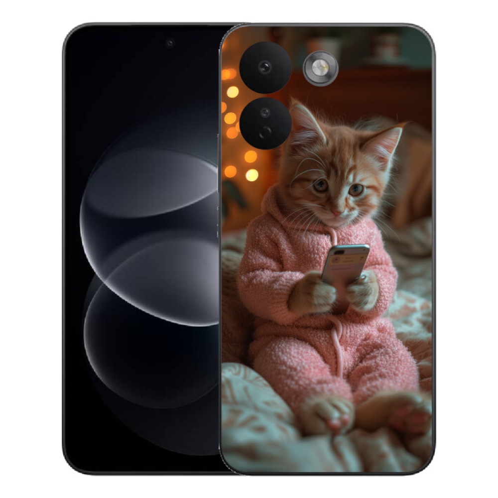 mmCase géltok a Xiaomi Redmi Note 17 Pro Max 5G-hez – cica mobiltelefonnal