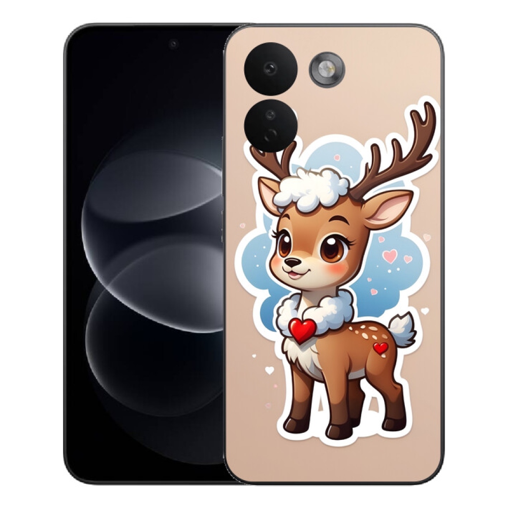 mmCase géltok a Xiaomi Redmi Note 17 Pro Max 5G-hez – rajzolt rénszarvas
