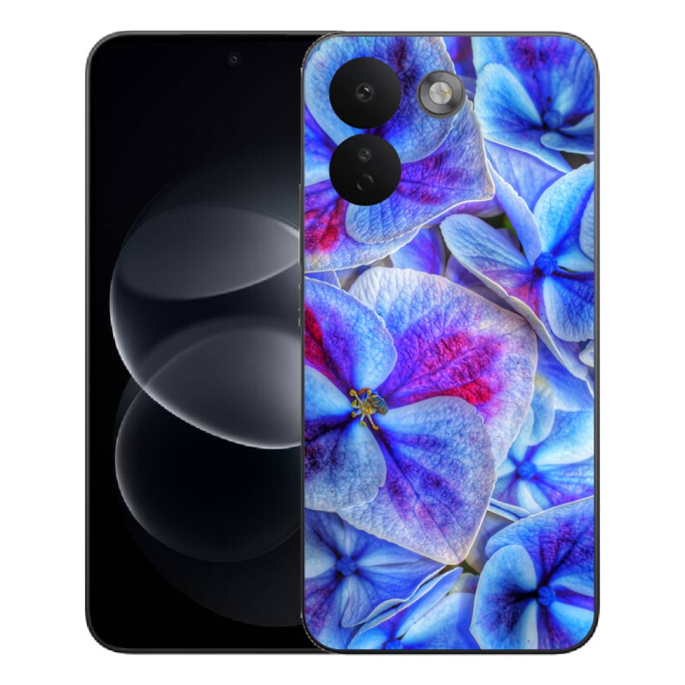 mmCase gél tok a Xiaomi Redmi Note 17 Pro Max 5G-hez – kék virágok 1