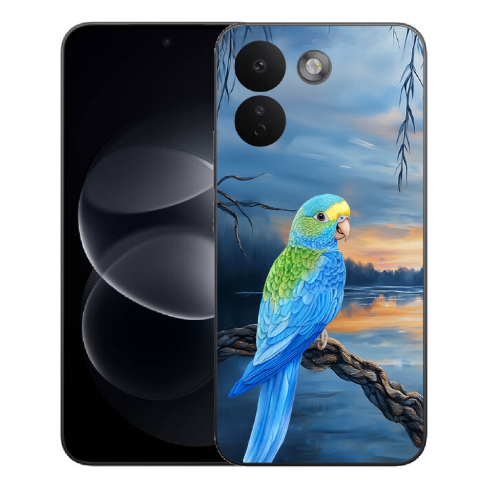 mmCase gél tok a Xiaomi Redmi Note 17 Pro Max 5G-hez – kék papagáj