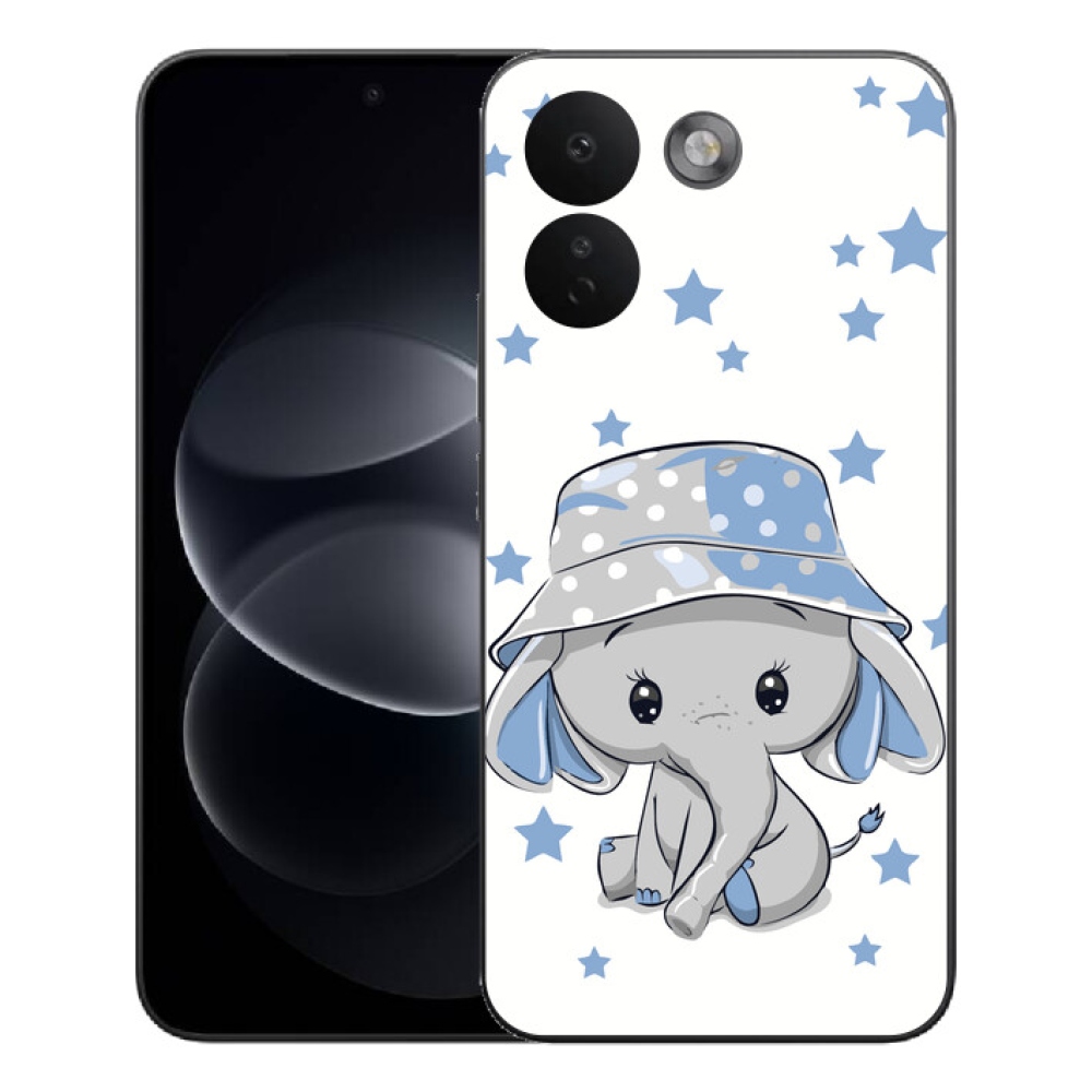 mmCase gél tok a Xiaomi Redmi Note 17 Pro Max 5G-hez – kék elefánt