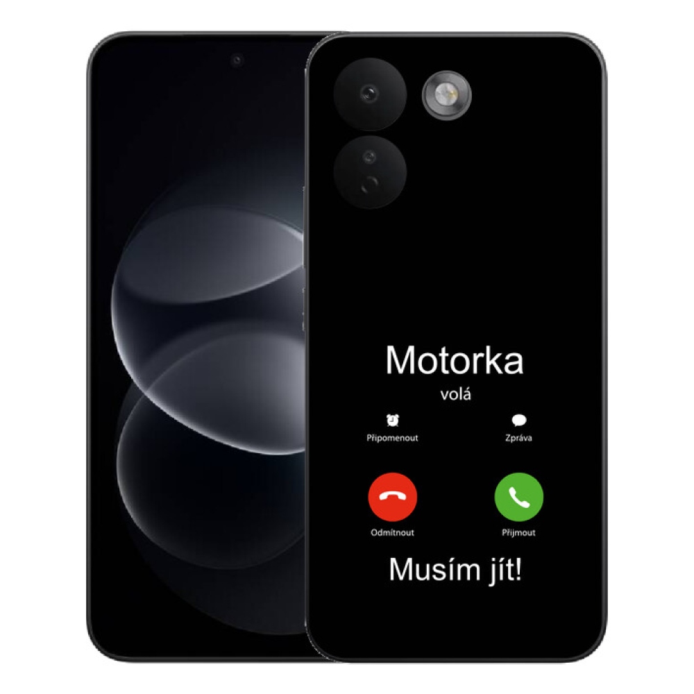 mmCase géltok a Xiaomi Redmi Note 17 Pro Max 5G-hez – „A motor hív” felirattal, fekete háttérrel
