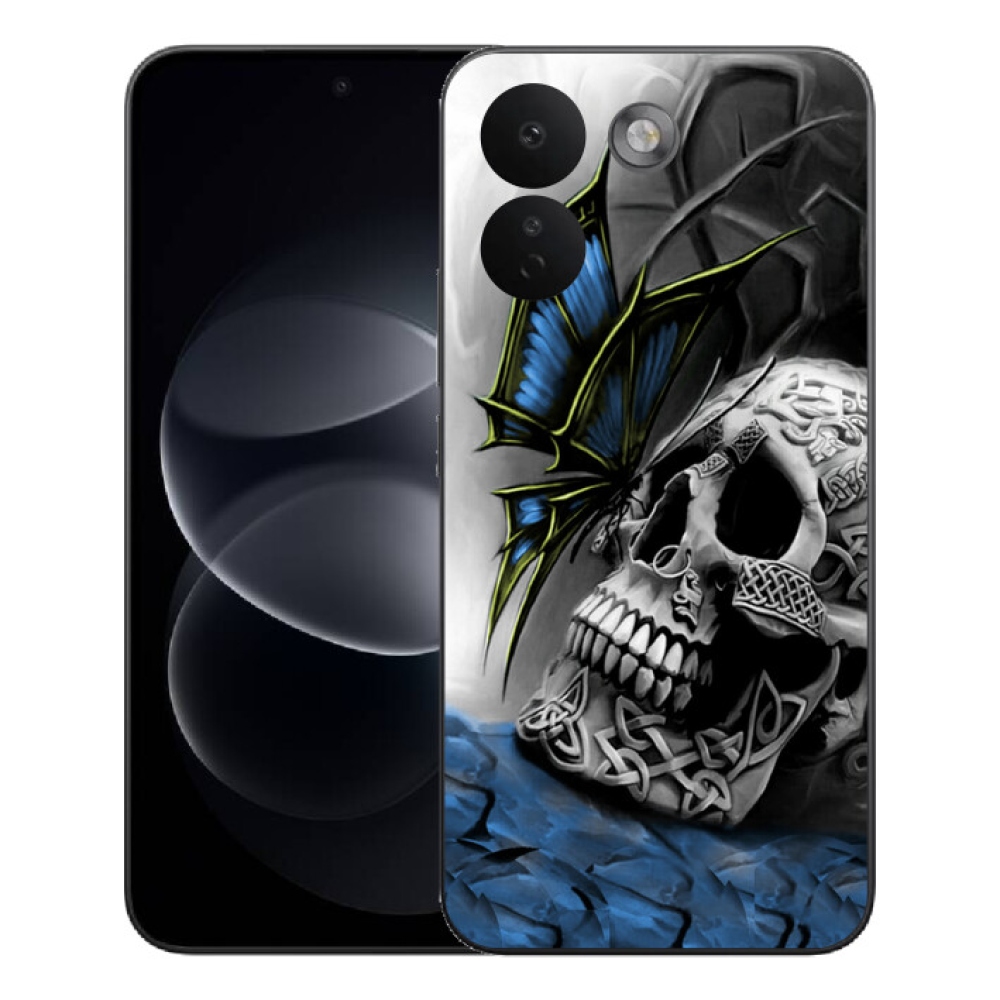 mmCase gél tok a Xiaomi Redmi Note 17 Pro Max 5G-hez – pillangó és koponya