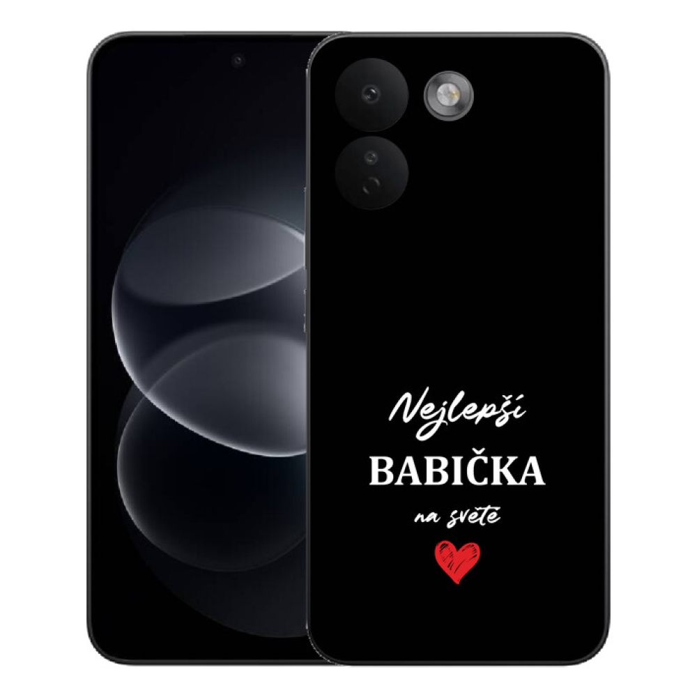 mmCase gél tok a Xiaomi Redmi Note 17 Pro Max 5G-hez – a legjobb nagymama 1, fekete háttérrel