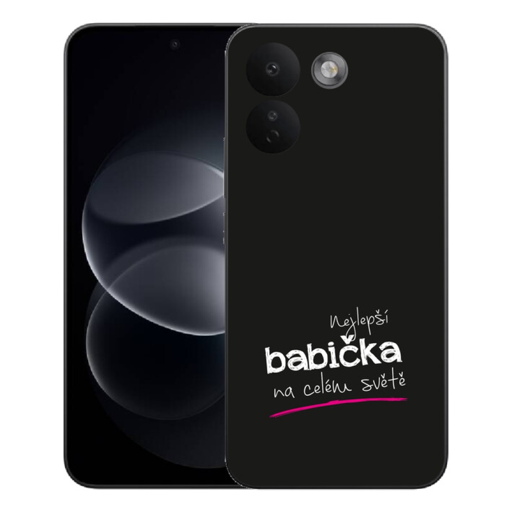 mmCase gél tok a Xiaomi Redmi Note 17 Pro Max 5G-hez – „A legjobb nagymama 4” fekete háttérrel