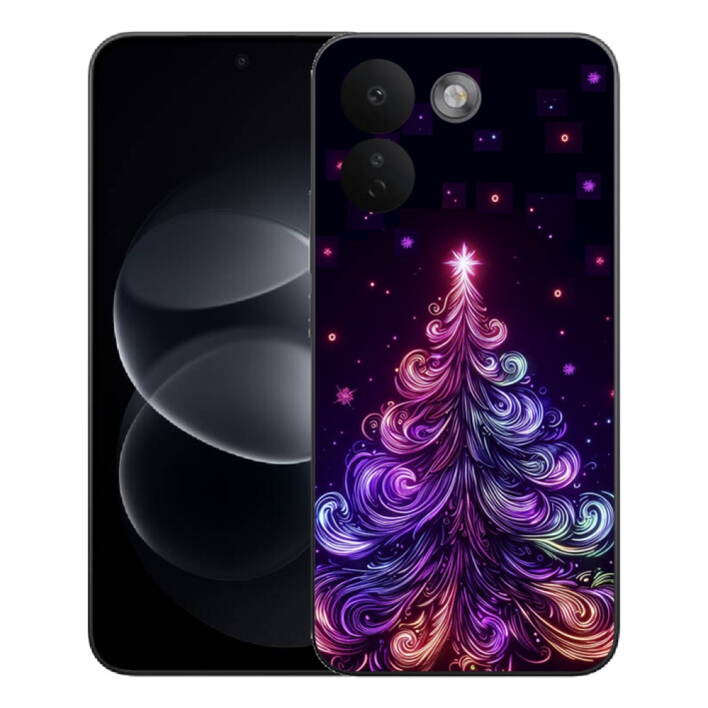 mmCase gél tok a Xiaomi Redmi Note 17 Pro Max 5G-hez – neon karácsonyfa 1