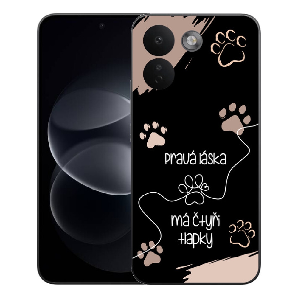 mmCase gél tok a Xiaomi Redmi Note 17 Pro Max 5G-hez – kutyás motívum, 1. változat, fekete háttér