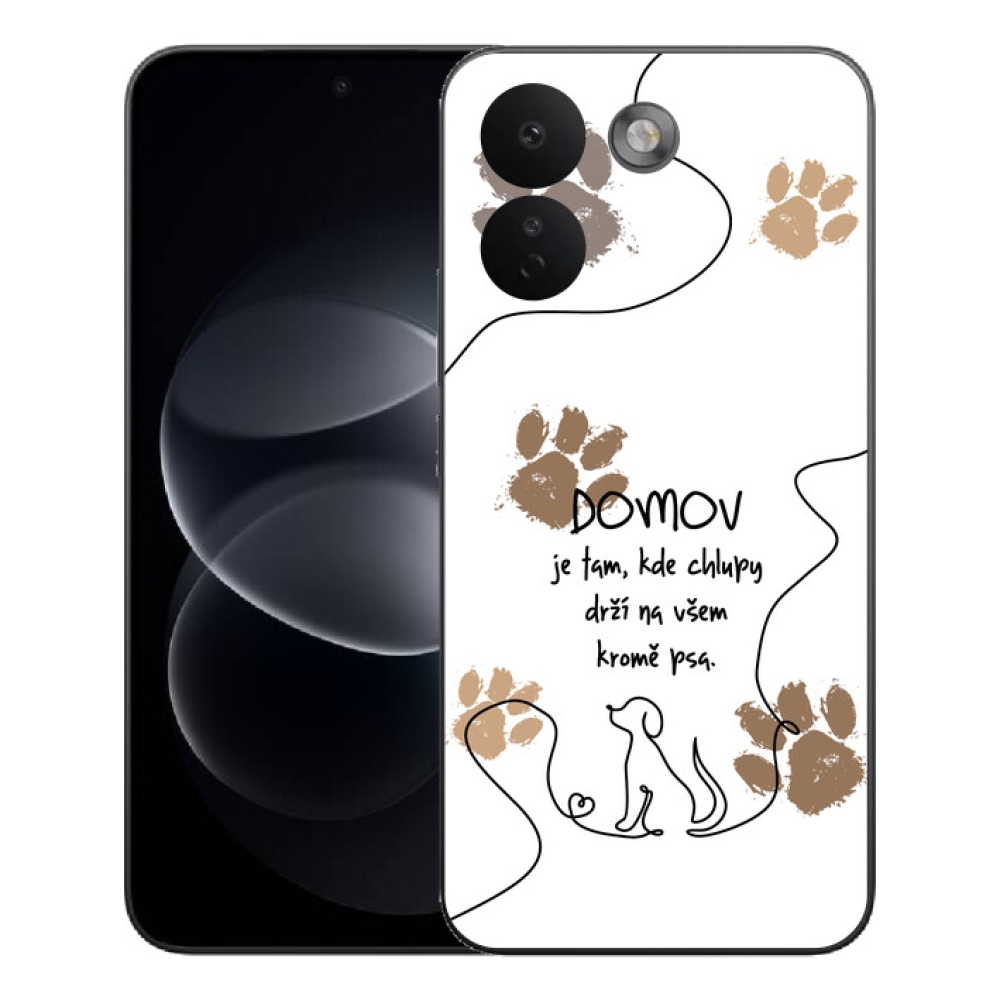 mmCase gél tok a Xiaomi Redmi Note 17 Pro Max 5G-hez – kutyás motívum, fehér háttér