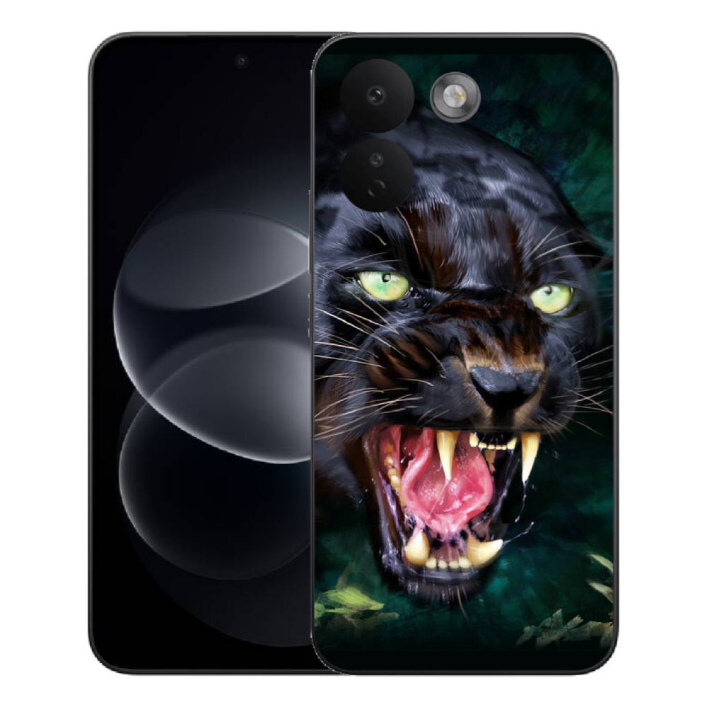 mmCase géltok a Xiaomi Redmi Note 17 Pro Max 5G-hez – dühös fekete párduc