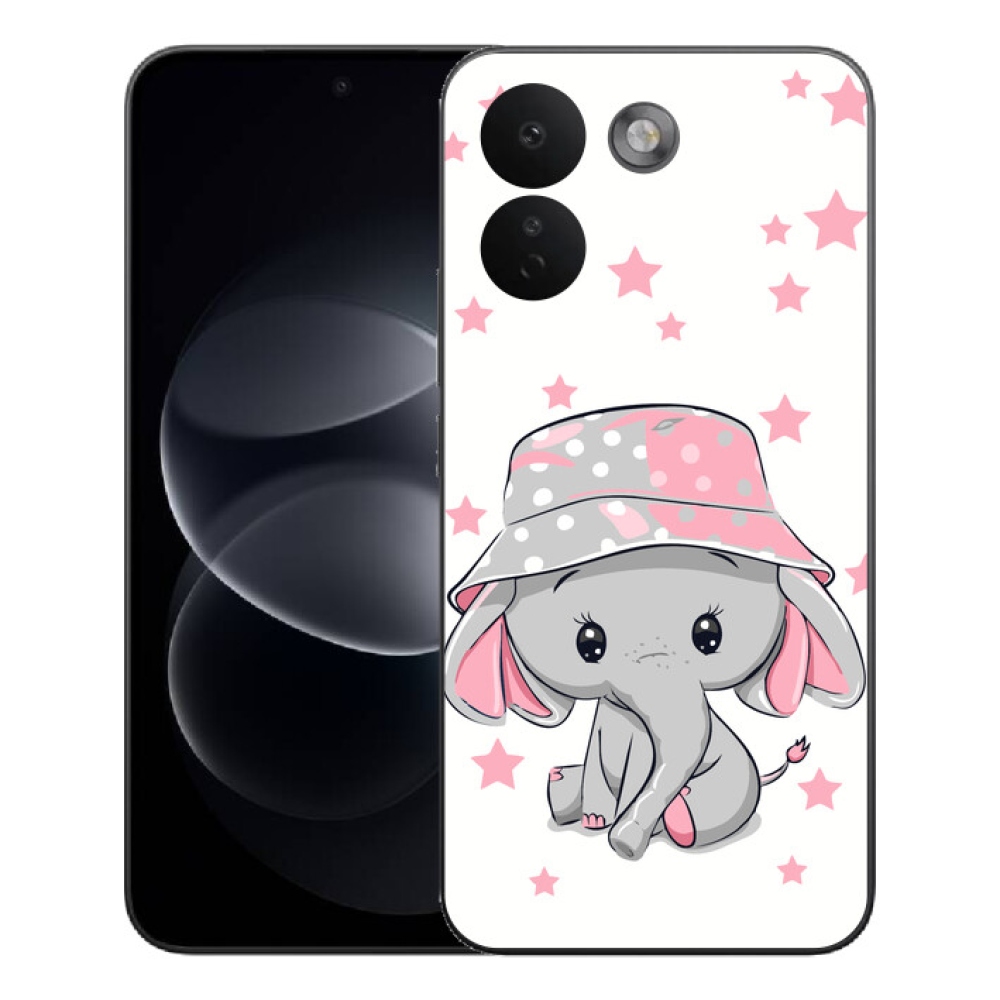 mmCase gél tok a Xiaomi Redmi Note 17 Pro Max 5G-hez – rózsaszín elefánt