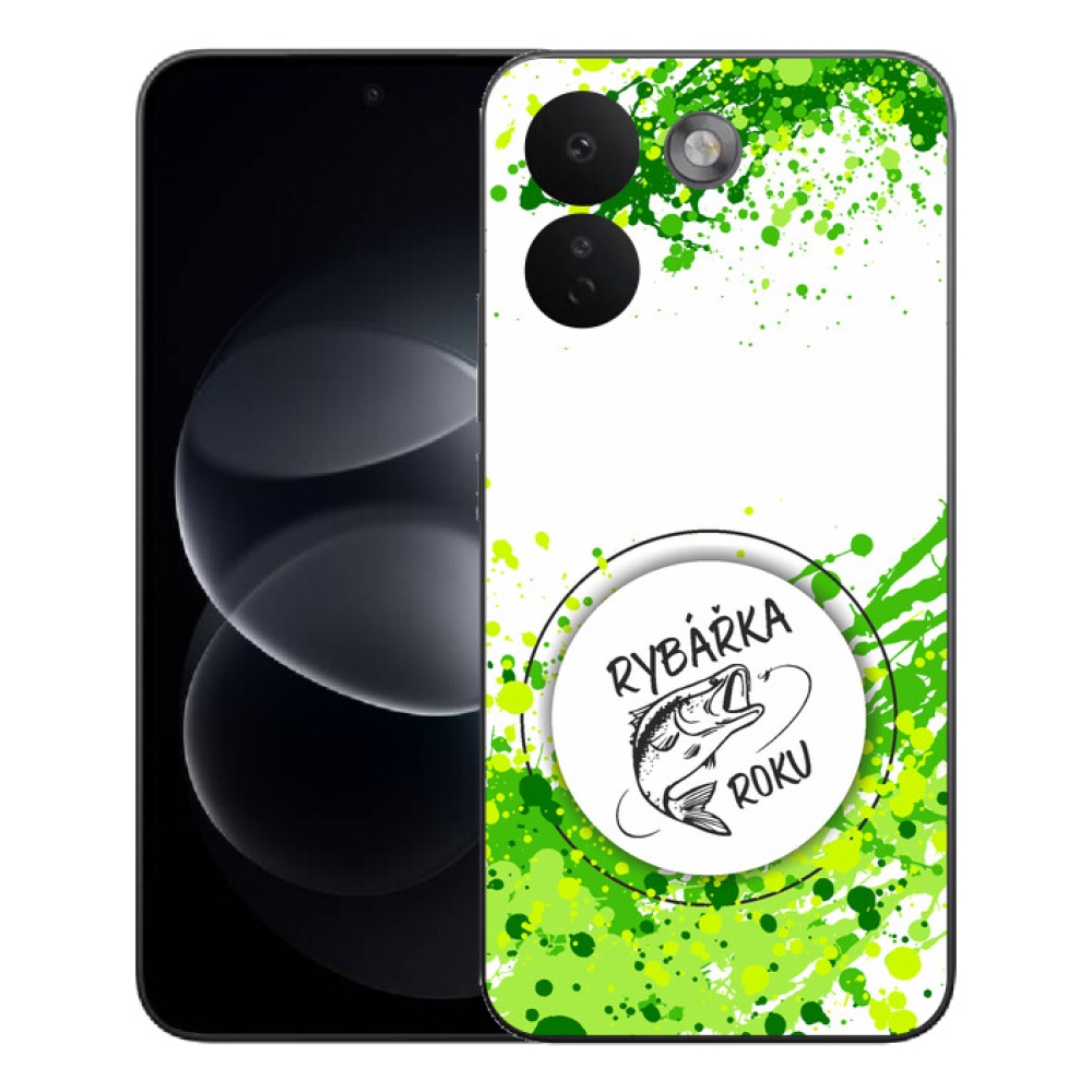 mmCase géltok a Xiaomi Redmi Note 17 Pro Max 5G-hez – „Az év horgásznője” fehér háttérrel