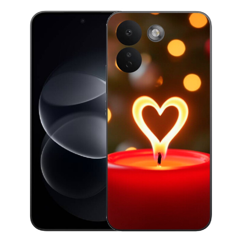 mmCase gél tok a Xiaomi Redmi Note 17 Pro Max 5G-hez – lángoló szív