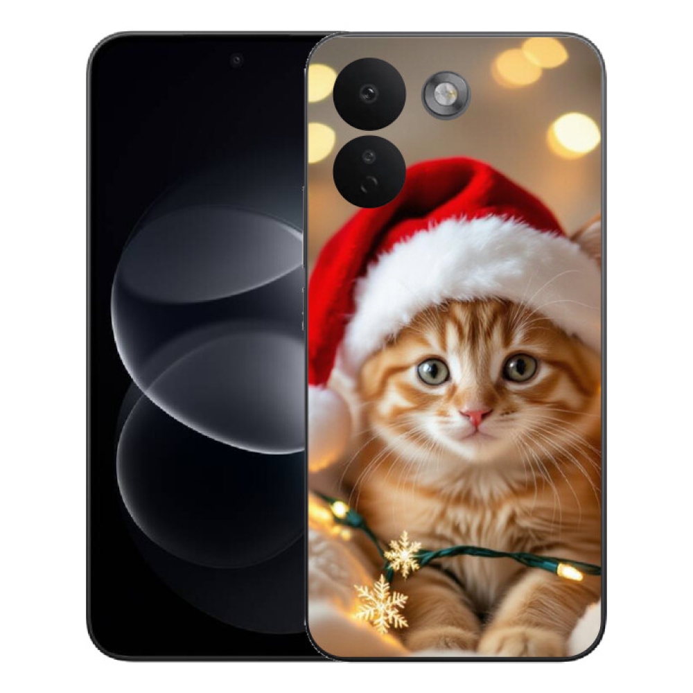 mmCase gél tok a Xiaomi Redmi Note 17 Pro Max 5G-hez – karácsonyi cica