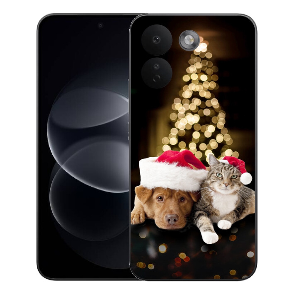 mmCase gél tok a Xiaomi Redmi Note 17 Pro Max 5G-hez – karácsonyi kutya és macska