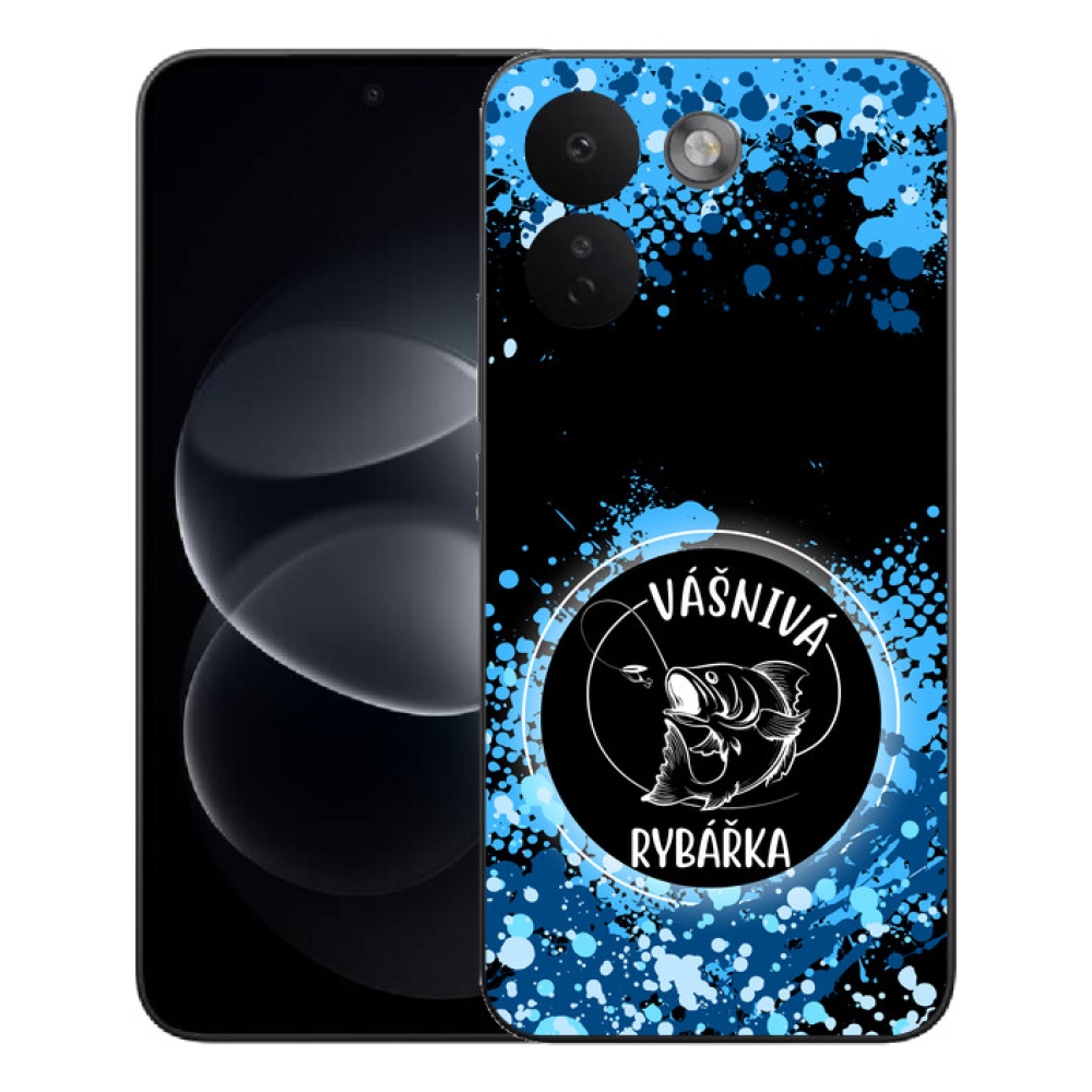 mmCase géltok a Xiaomi Redmi Note 17 Pro Max 5G-hez – szenvedélyes horgász, fekete háttérrel
