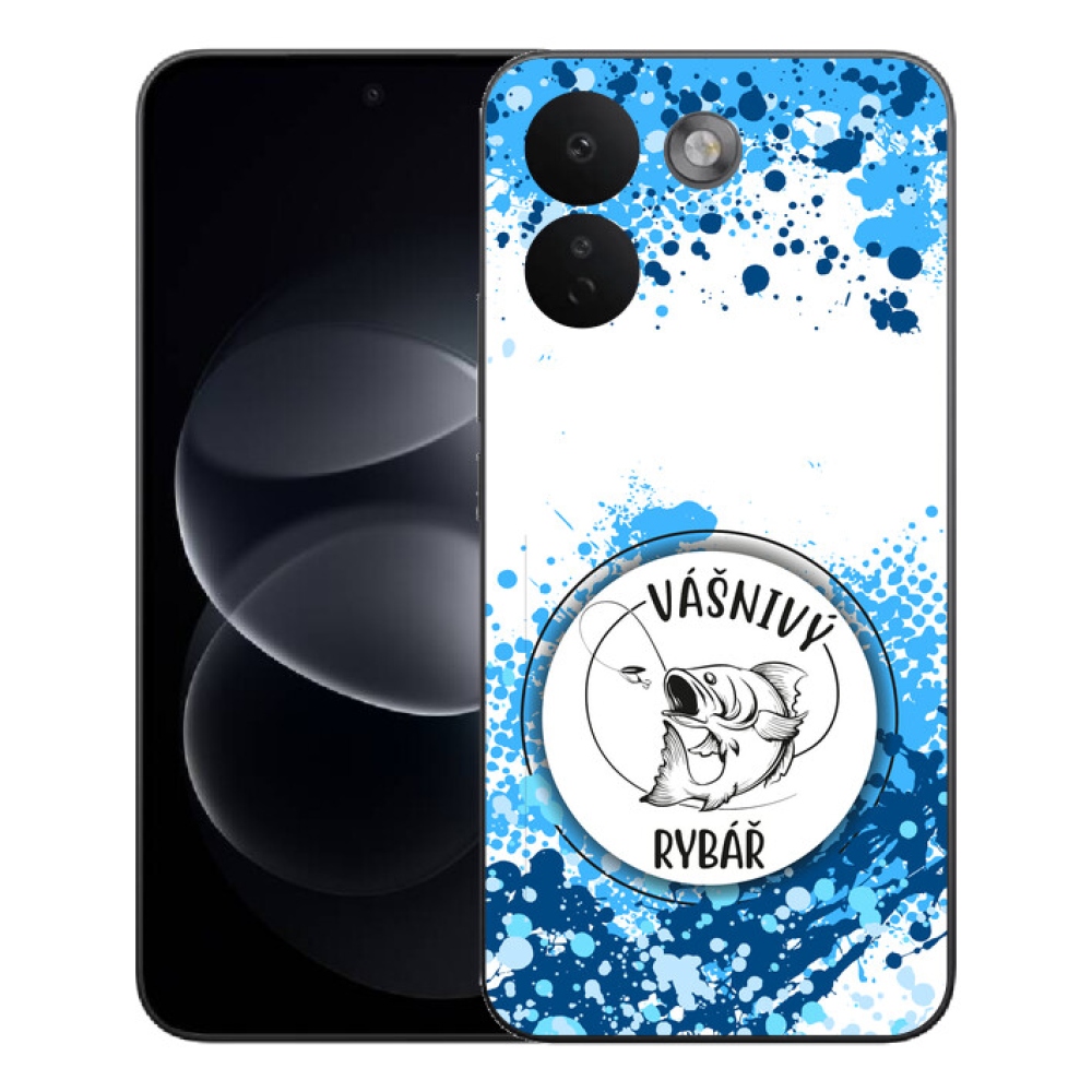 mmCase gél tok a Xiaomi Redmi Note 17 Pro Max 5G-hez – szenvedélyes horgász, fehér háttérrel