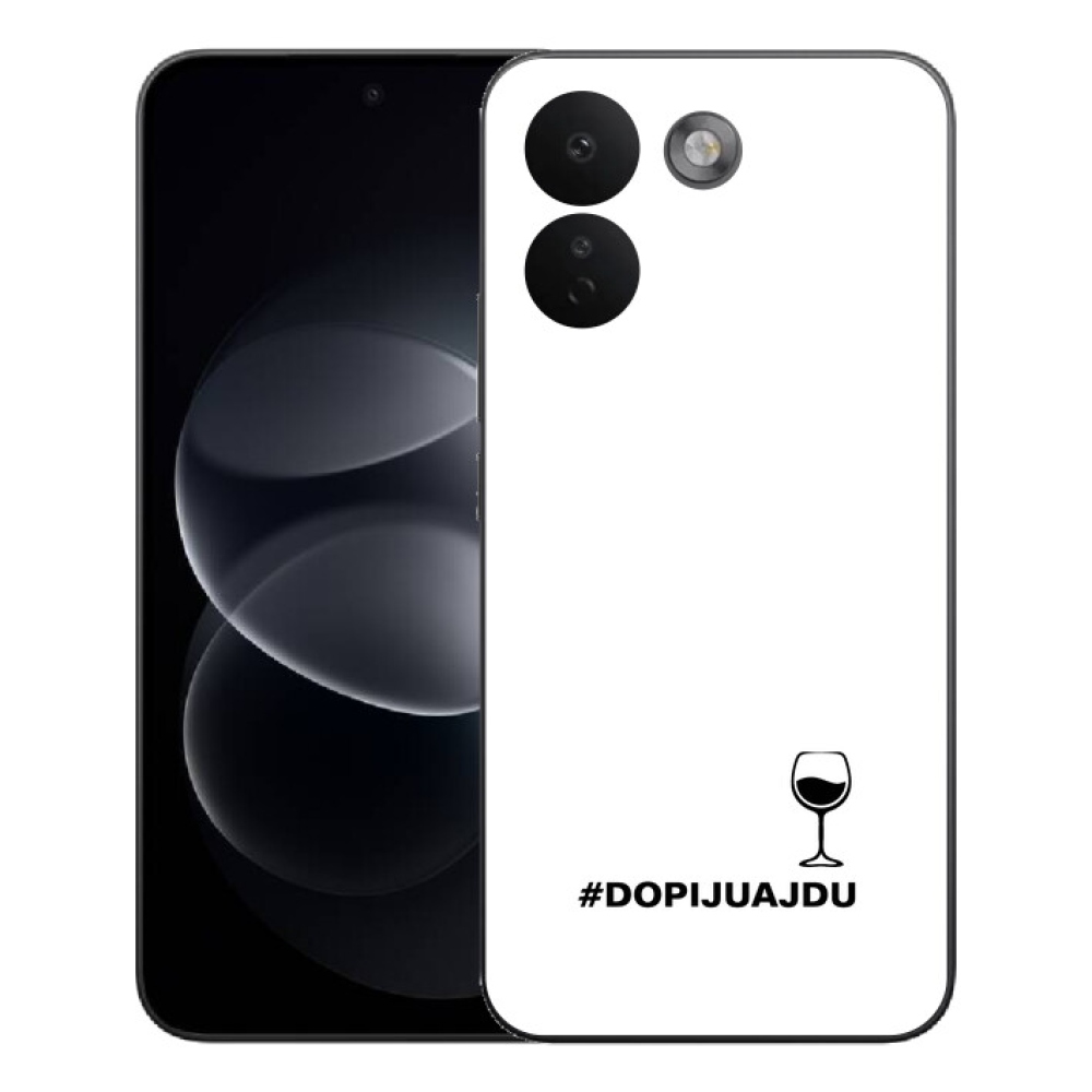 mmCase gél tok a Xiaomi Redmi Note 17 Pro Max 5G-hez – szőlőmotívum fehér háttérrel