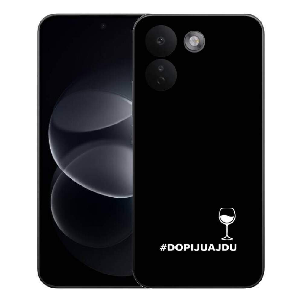 mmCase gél tok a Xiaomi Redmi Note 17 Pro Max 5G-hez – szőlőmotívum fekete háttérrel