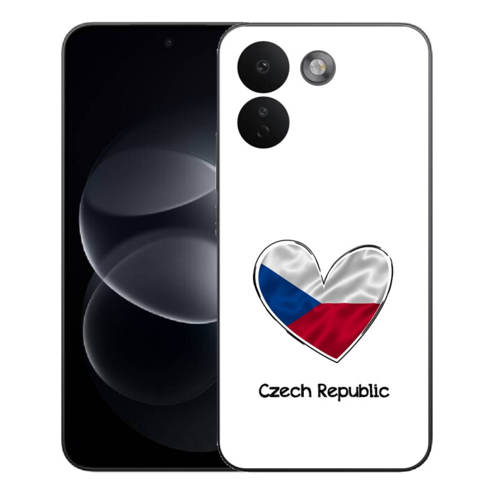 mmCase géltok a Xiaomi Redmi Note 17 Pro Max 5G-hez – zászló, szív, fehér háttér