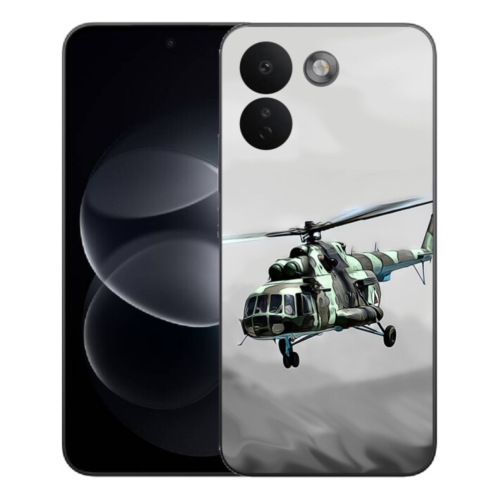 mmCase géltok a Xiaomi Redmi Note 17 Pro Max 5G-hez – katonai helikopter