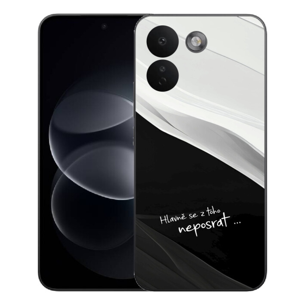 mmCase gél tok a Xiaomi Redmi Note 17 Pro Max 5G-hez – vicces felirat, 13 fekete-fehér háttér