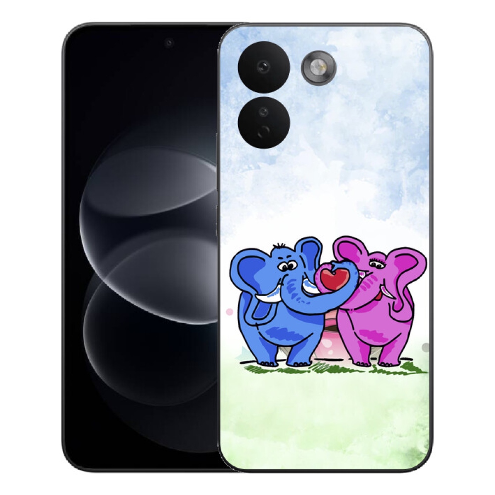 mmCase gél tok a Xiaomi Redmi Note 17 Pro Max 5G-hez – szerelmes elefántok