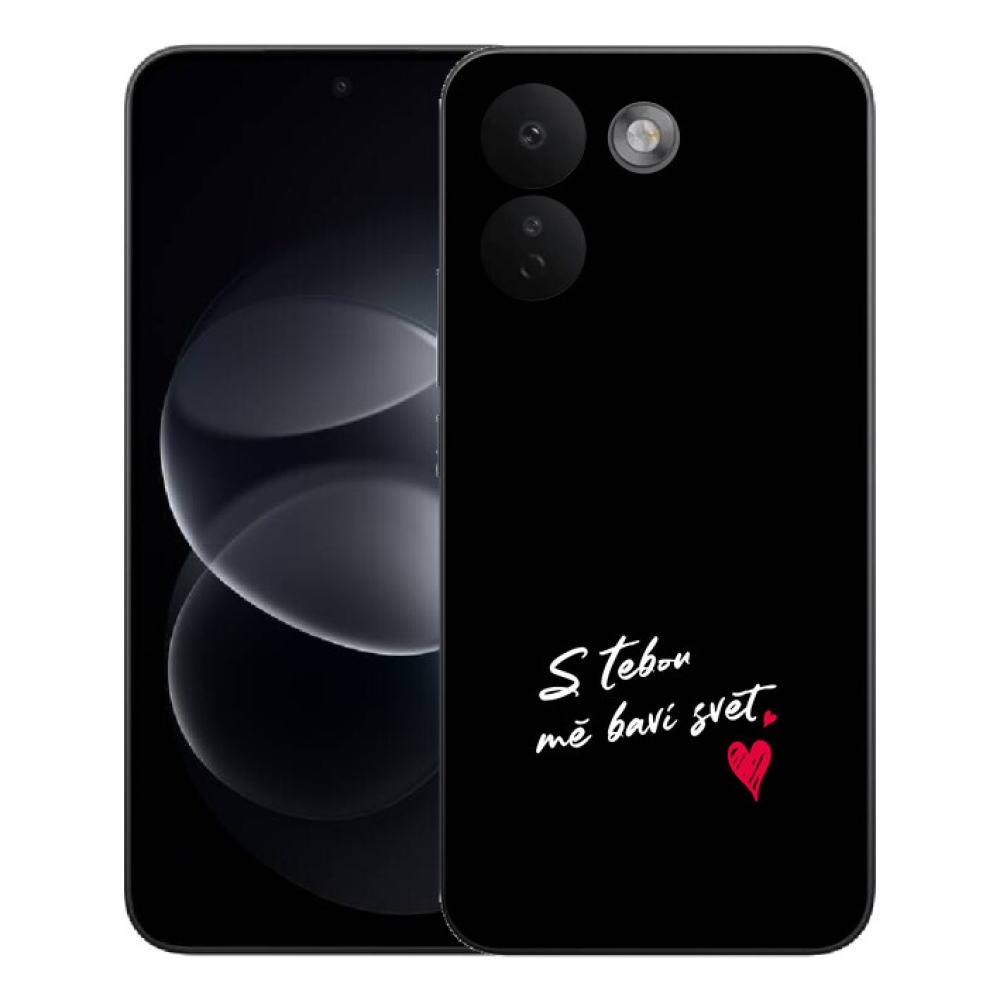 mmCase géltok a Xiaomi Redmi Note 17 Pro Max 5G-hez – „Szerelmes szöveg 1” fekete háttérrel