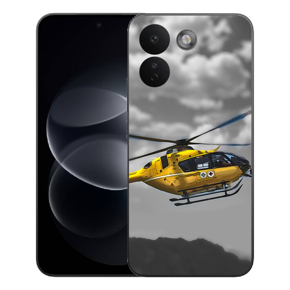 mmCase gél tok a Xiaomi Redmi Note 17 Pro Max 5G-hez – sárga helikopter
