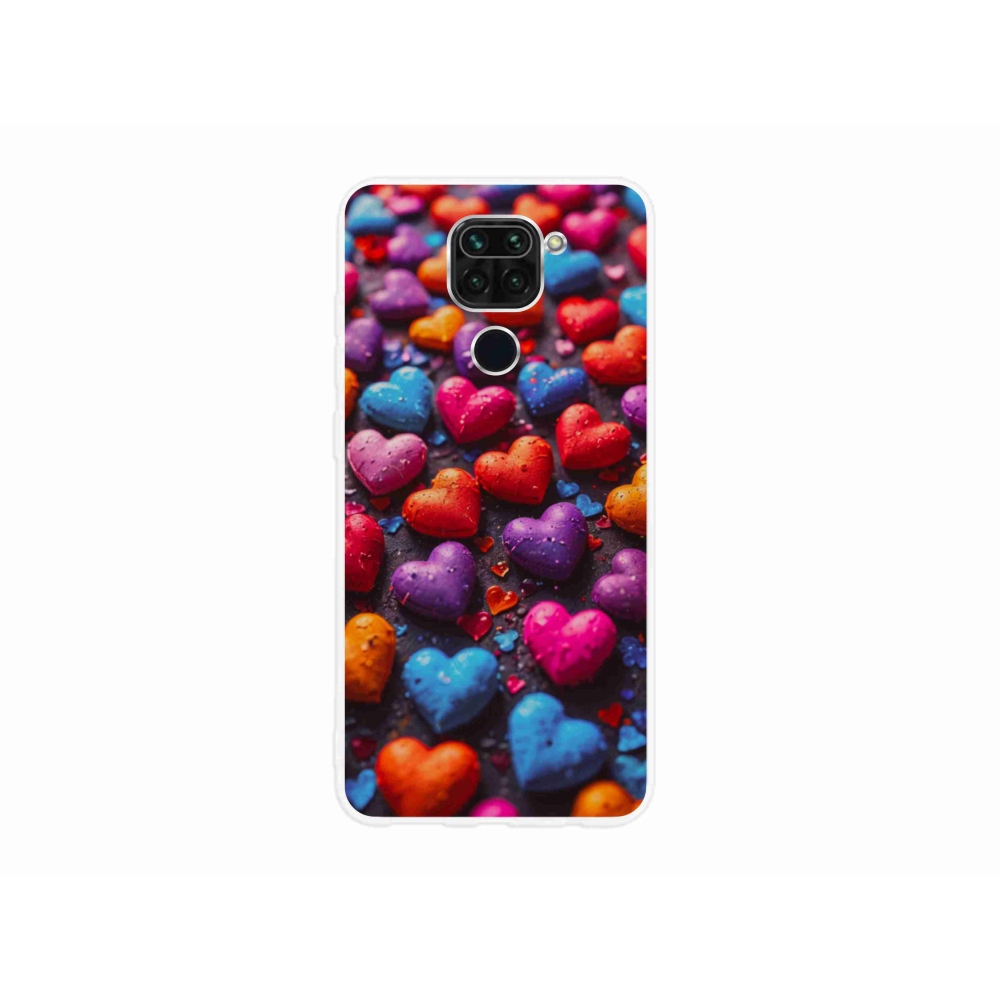 Gél borítás mmCase a Xiaomi Redmi Note 9-hez - színes szív